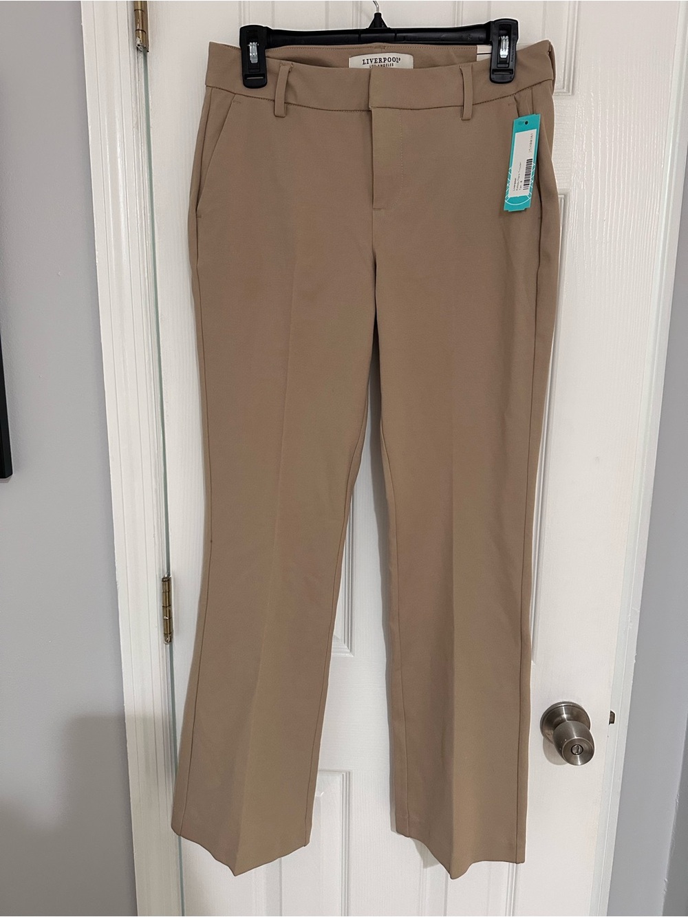 Liverpool Women's Beige Straight Leg Dress Trousers